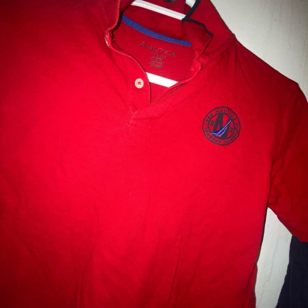 Nautica Vibrant Red Polo with Logo